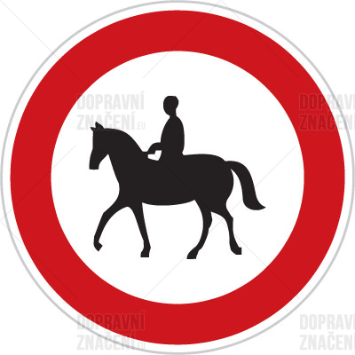 Zákaz vjezdu pro jezdce na zvířeti
